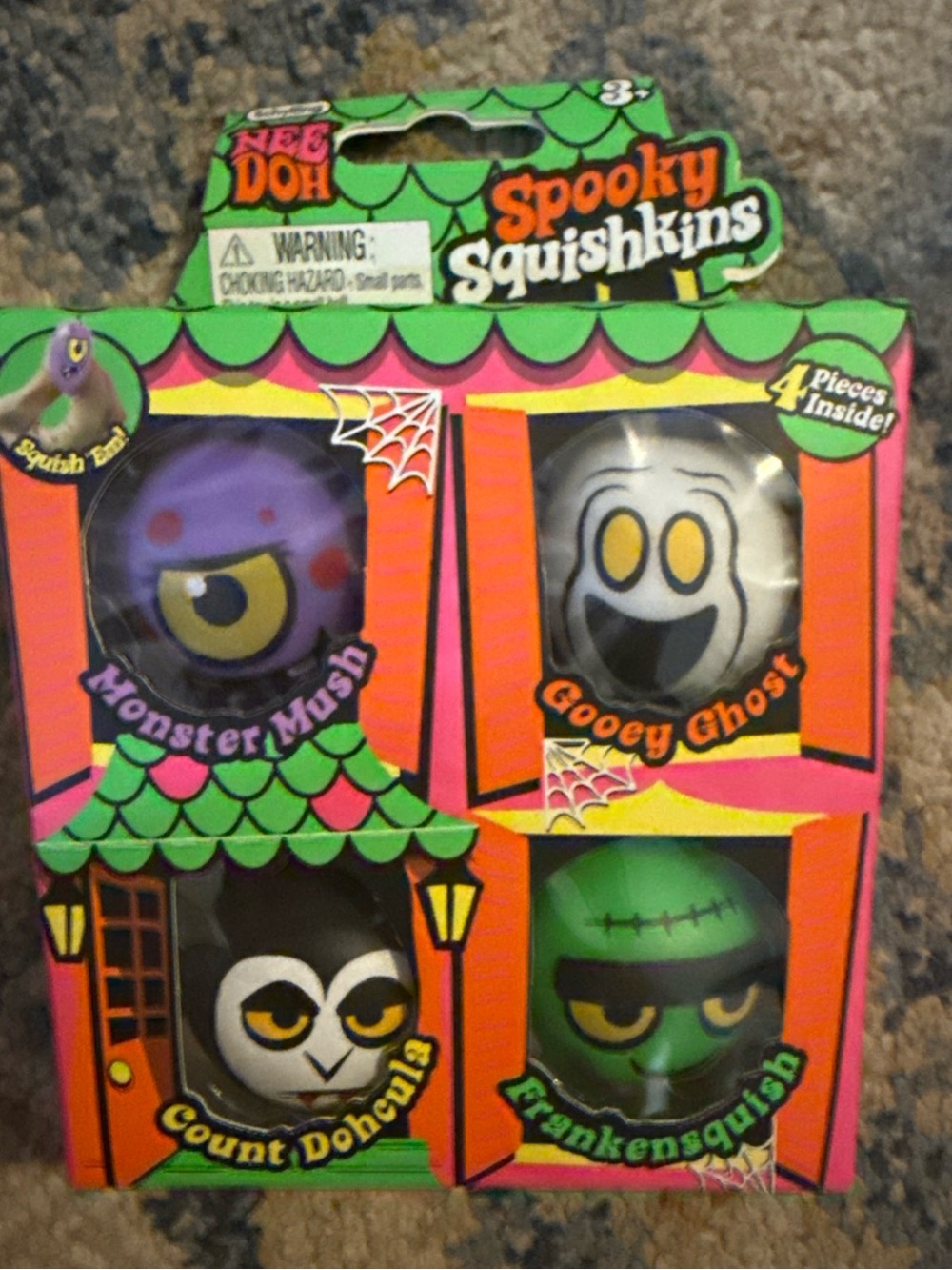 RARE Teenie NeeDoh Haunted House 4 Pack Halloween Minis Spooky Squishkin